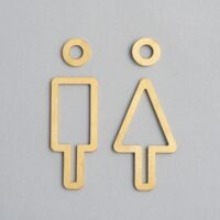 toilet line sign plate brass 3,080円