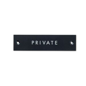 サインプレート PRIVATE ブラック 1320円