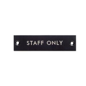 サインプレート STAFF ONLYブラック 880円