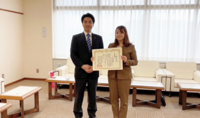 全国大会・最優秀賞のご報告に市長へ表敬訪問にいってきました♪