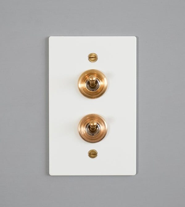 ホワイトスチールプレート 2スイッチ 6,490円